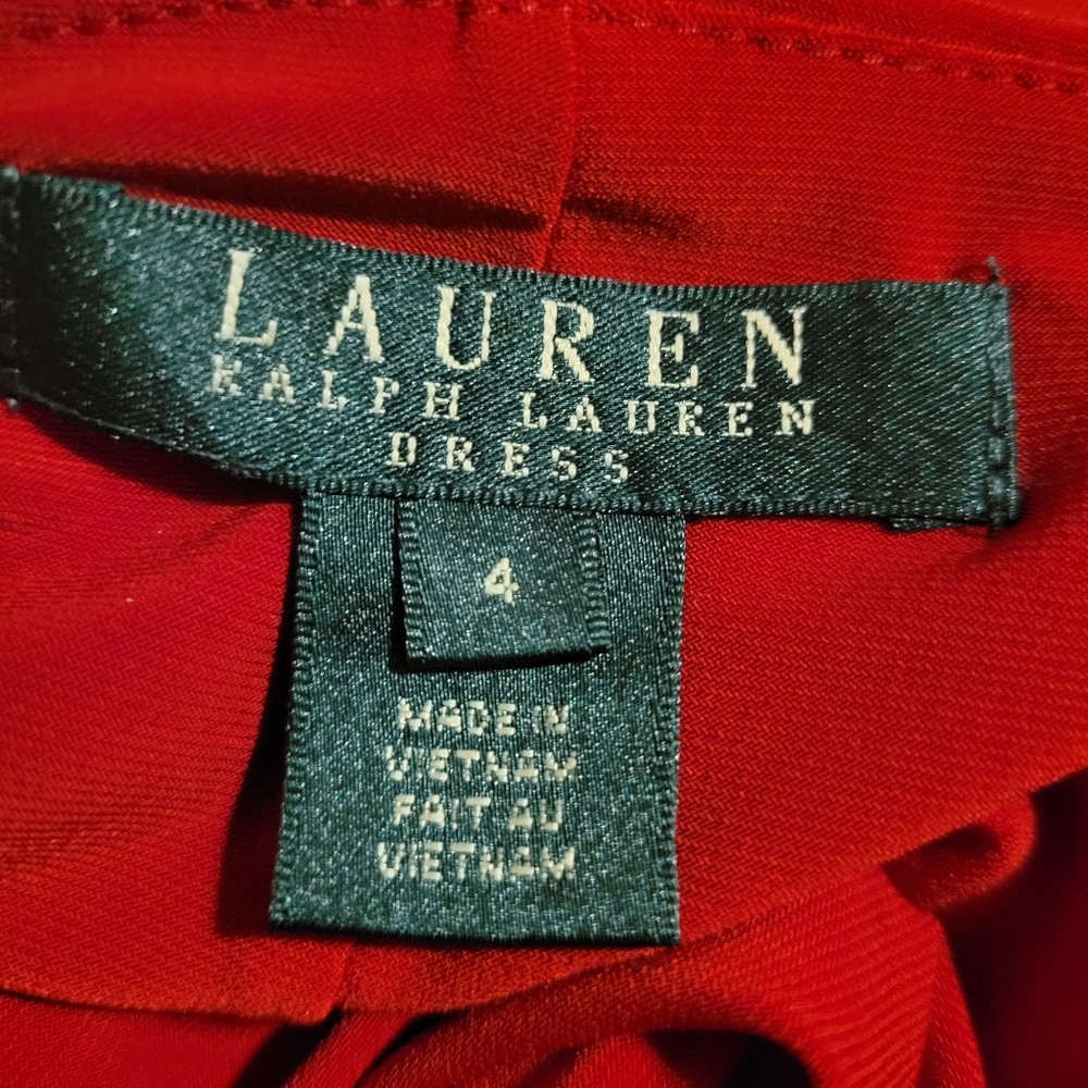 Lauren Ralph Lauren Red Long Sleeve Dress - Picture 5 of 7